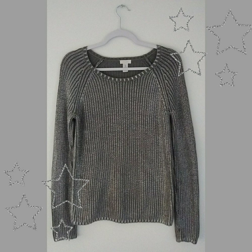 RARE Vintage Chico's Silver Sweater - Picture 3 of 3